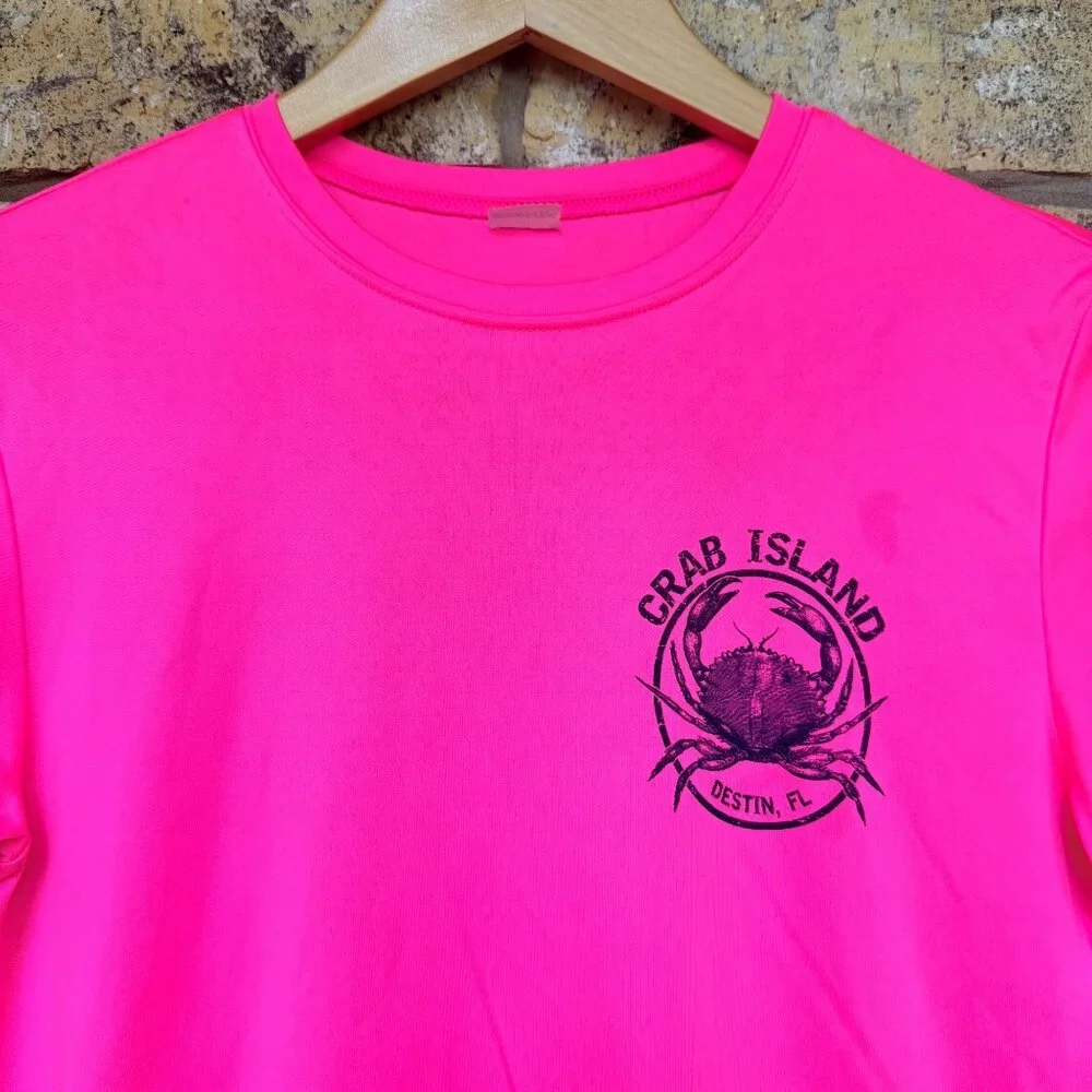 Sport-tek youth size L YL, youth large Crab Island Destin FL Long Sleeve Shirt N
